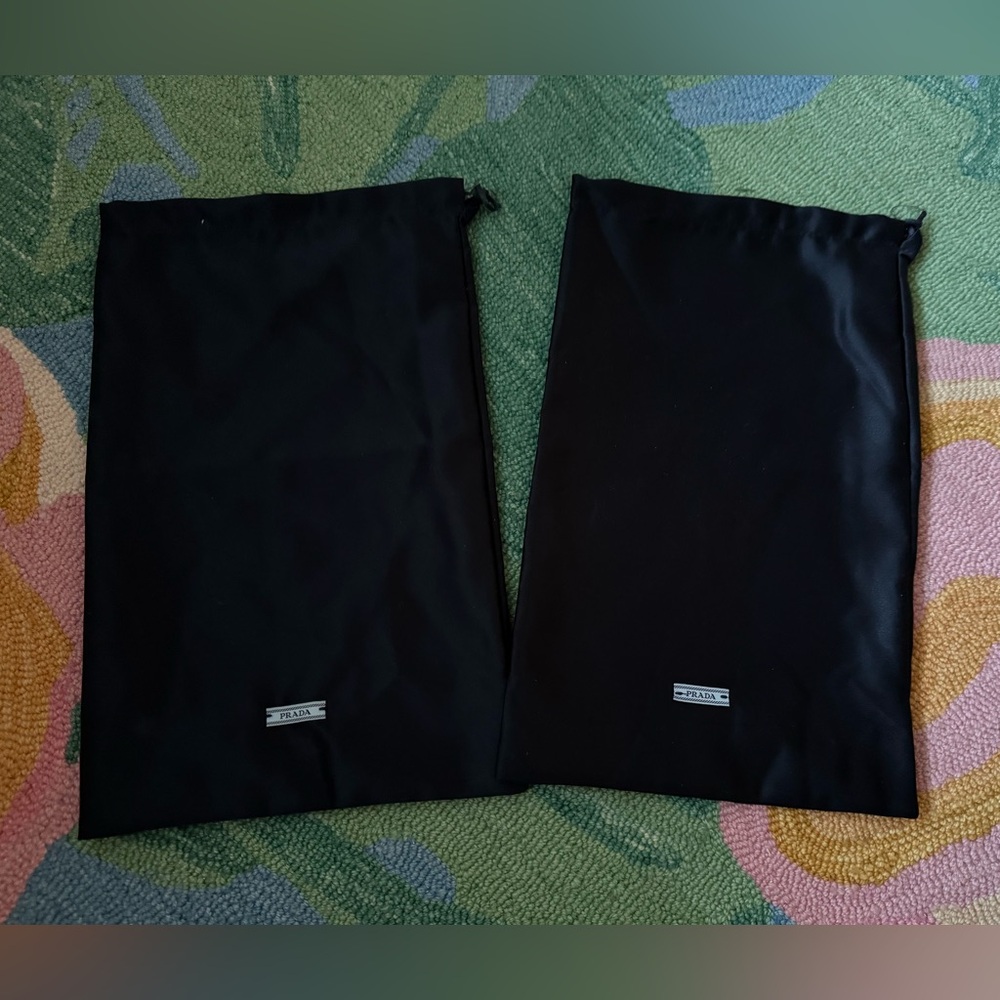 Prada drawstring shoe dust covers